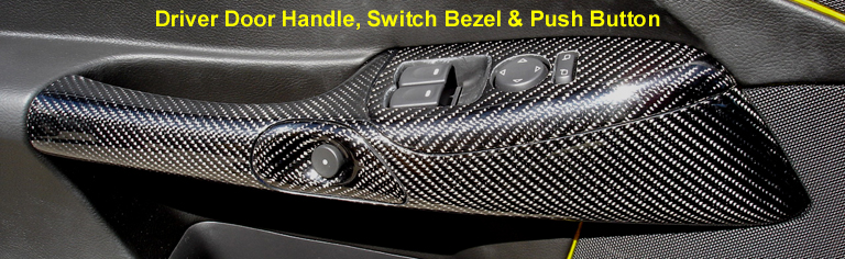Real Carbon Fiber, C6 Corvette, Interior Door Handle, Drivers Side only
